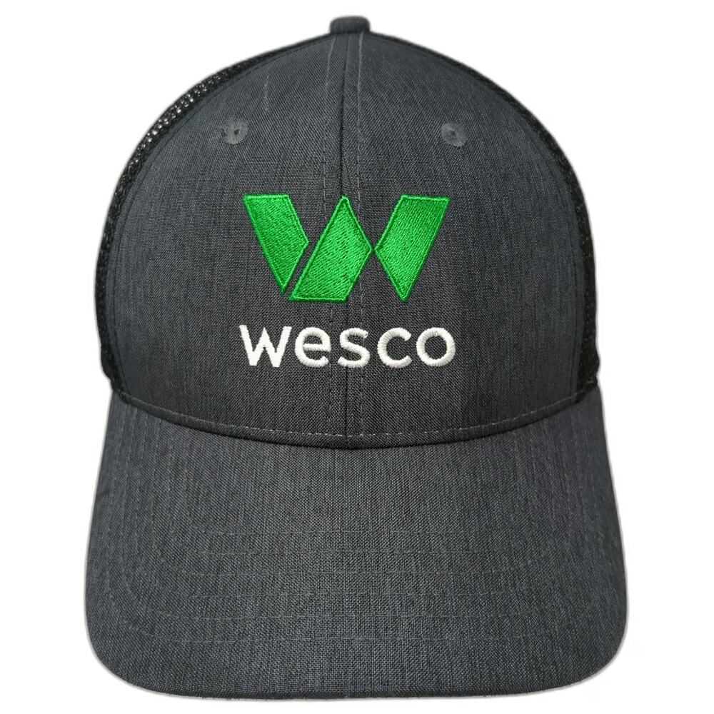 Big Accessories Trucker Hat Gray Green White One Size Snapback Mesh Wesco Eaton